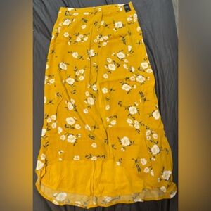 Abercrombie & Fitch Yellow Floral Skirt